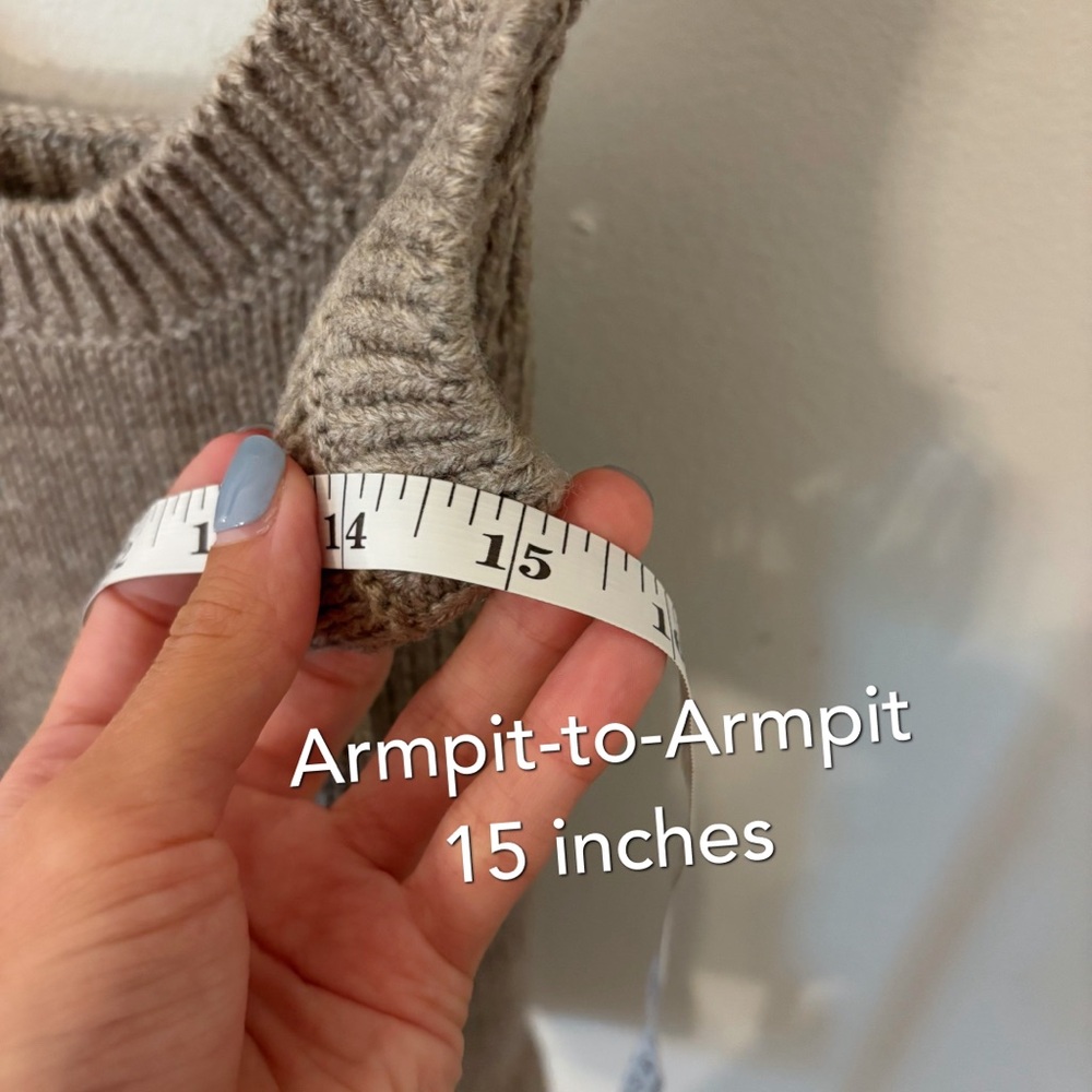 Sweater Cropped Ruffle Tank Top gray/brown NWT - Picture 8 of 9